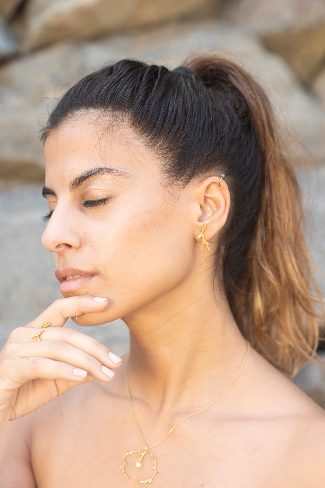 Salina Studs | Gold